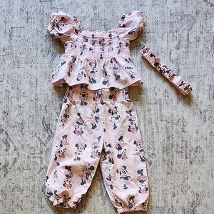 Disney Pink Minnie Mouse Kids Matching Set